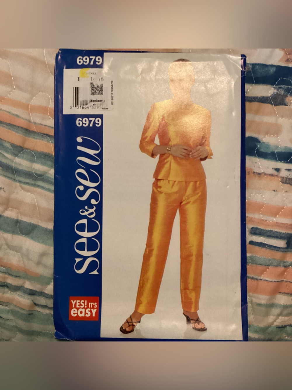 Misses Top&Pants Petite-able 6979 See & Sew Sz 12-16 Uncut Sewing Pattern